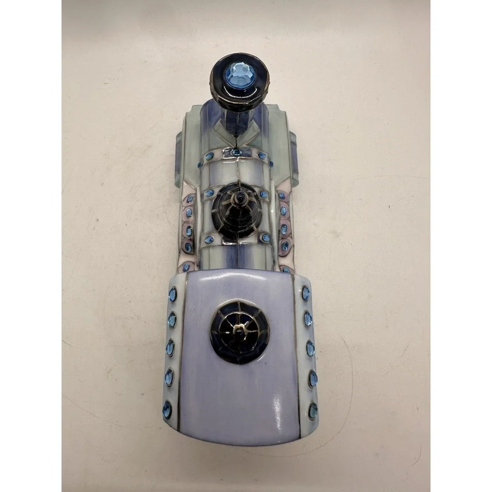 Bradford‎ Exchange Blue Sapphire Dreams Tiffany Style Train Figurine 2004 COA